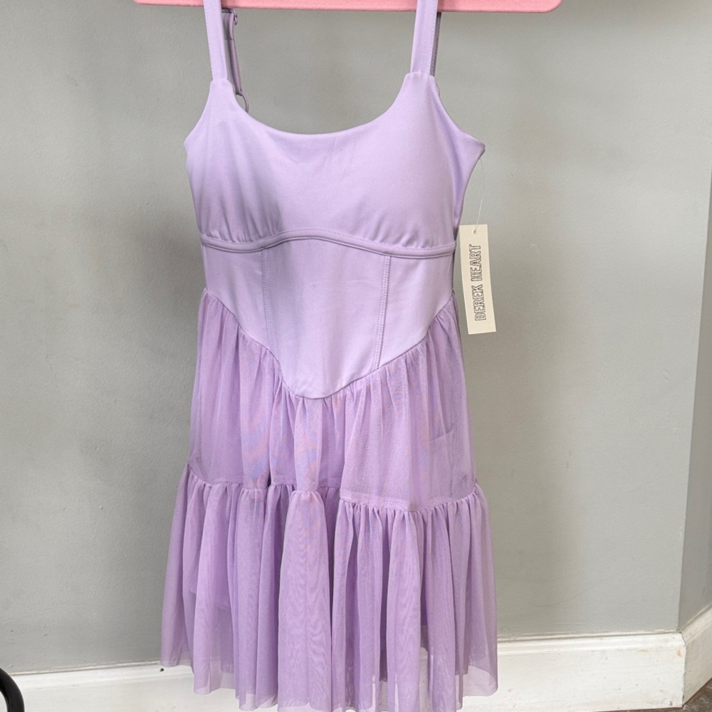 Elegant Lavender Ruched Dress